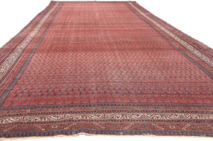 Early 20th Century Extra-Long Antique-Worn Persian Saraband Rug - 07'03 X 19'11